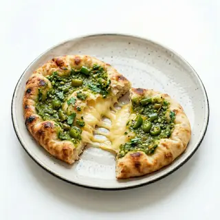 Naan Con Queso Y Guindilla