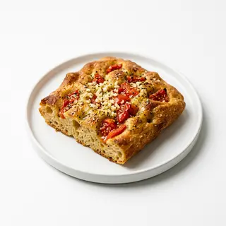 Focaccia Ajo, Tomate Y Orégano