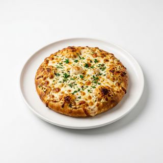 Pizza pan con ajo y queso
