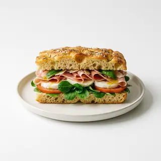 Focaccia con crudo