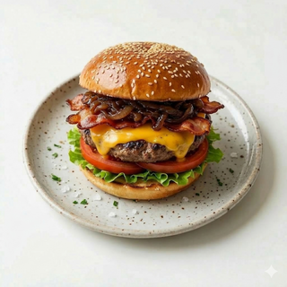 Hamburguesa Con Queso Y Cebolla