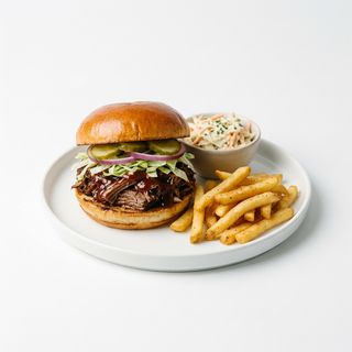 Burger z żebrem wołowym
