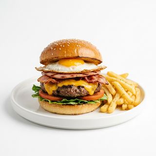 Hamburguesa Tradicional CON PAPAS