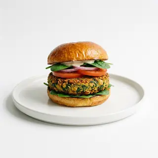 Hamburguesa De Falafel Con Espinacas