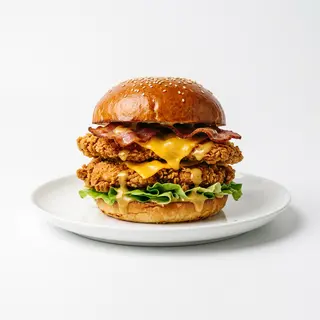 Hamburguesa De Pollo Crujiente Miel & Mostaza
