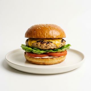 Hamburguesa De Carne Picada De Pollo
