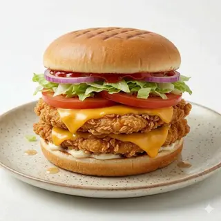 Hamburguesa Doble De Pollo