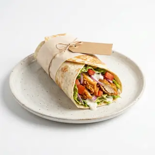 Wrap de pollo crujiente con salsa de yogur