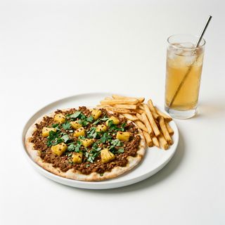 Menú Lahmacun tropical con piña