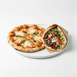 13 Pizza Mediana + Kebab O Pita