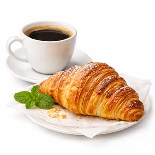 Combo Café Con Leche (30 Ml.) Y Croissant De Mantequilla