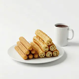 Chocolate (500 Ml.) + Churros (6 Uds.) + Porras (6 Uds.)