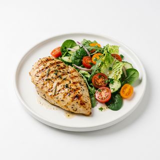 Menú plato de pechuga de pollo