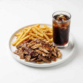 Menú Kebab Solo Carne + Patatas + Bebida