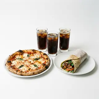 Menú 8. Pizza Mediana + Durum O Pita
