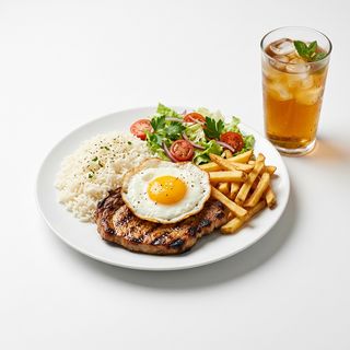 Bitoque de Porco + Bebida