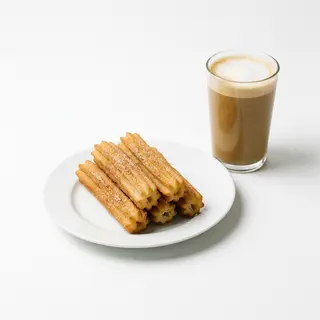 Ración Churros con Café con leche ( 5 uds. )