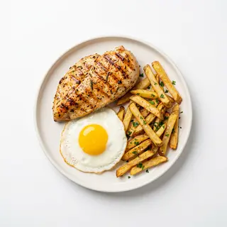 Combo Plato Combinado De Pechuga De Pollo