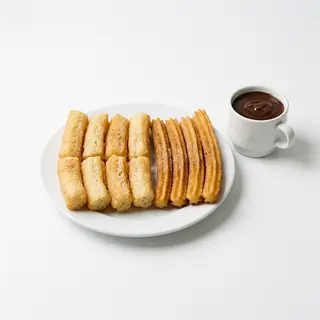 Chocolate (500 Ml.) + Churros (4 Uds.) + Porras (8 Uds.)