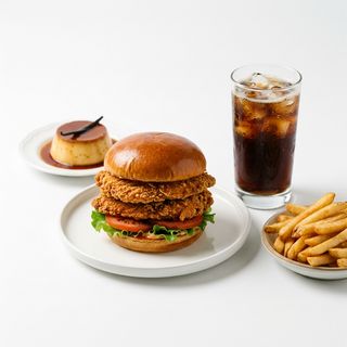 Menú Hamburguesa De Pollo Doble