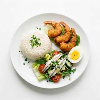 Plato combinado 3  （钢.炸虾）