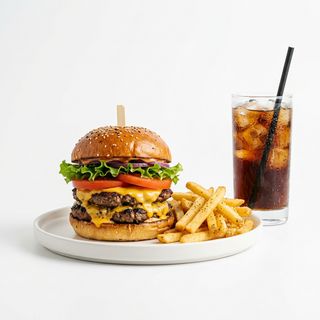 Double beef burger combo