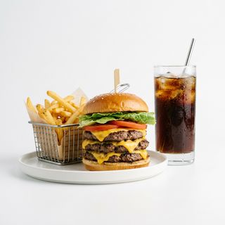 Triple beef burger combo