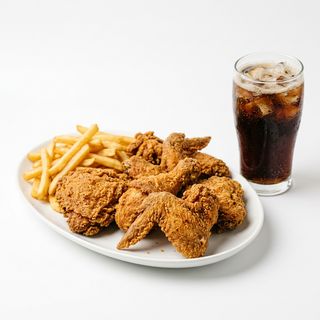 Menú 4 pz de pollo, 6 pz de alitas fritas