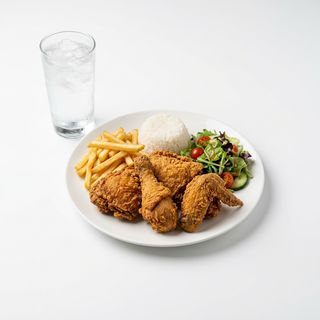 Menú Pollo Broaster (4 Uds.)