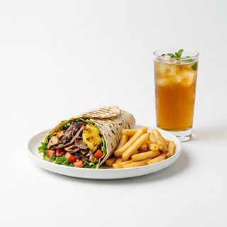 Menú kebab tropical con piña