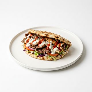 Doner Kebab Solo Carne Y Salsa