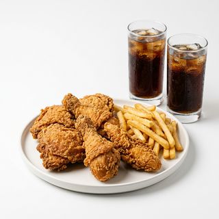 MENÚ DE POLLO FRITO (6ud)