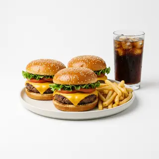 Menú 3 Hamburguesas Normal