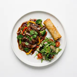 Menú Extra Con Vedella Amb Salsa D'ostres