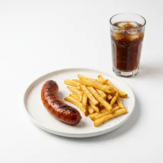 Menú  pikantmurst patatas y bebidas