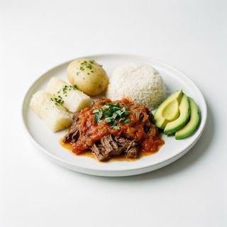 Menu Sobrebarriga+arroz+patata