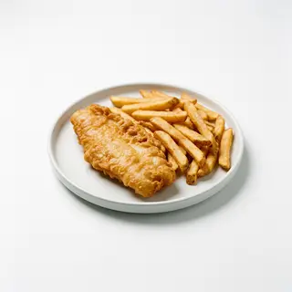Menú Con Pescado Y Papas Fritas