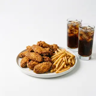 Menú pareja alitas de pollo