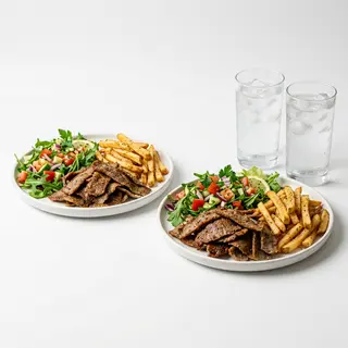 Menú pareja plato kebab 