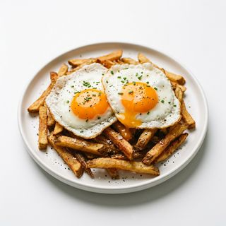 Patatas Con Dos Huevos