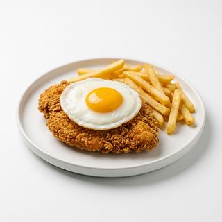 Pollo Empanado Con Huevo