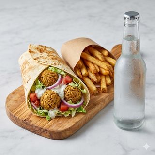 Menú Durum falafel