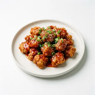 Pollo Frito Con Salsa Agridulce