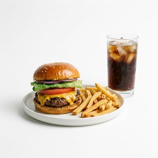 Angus burger combo