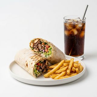 Oferta 03: 1 Dürüm + Patatas Fritas + Bebida