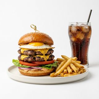 Egg burger combo