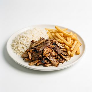Combo Kebab Con Arroz Y Patatas
