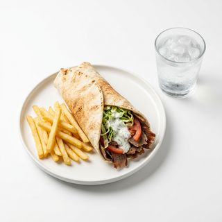 Menú kebab especial con patatas