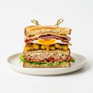 SANDWICH CLUB CON PLATANO