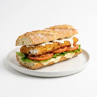 Bocadillo De Pescado Empanado Especial